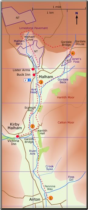 map Airton Malham Cove